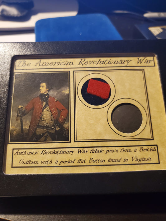 1770-1783 Revolutionary War Fabric and button from British uniform