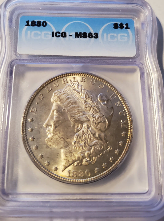 1880-P  Morgan Silver Dollar