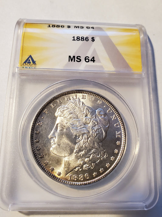 1886-P  Morgan Silver Dollar