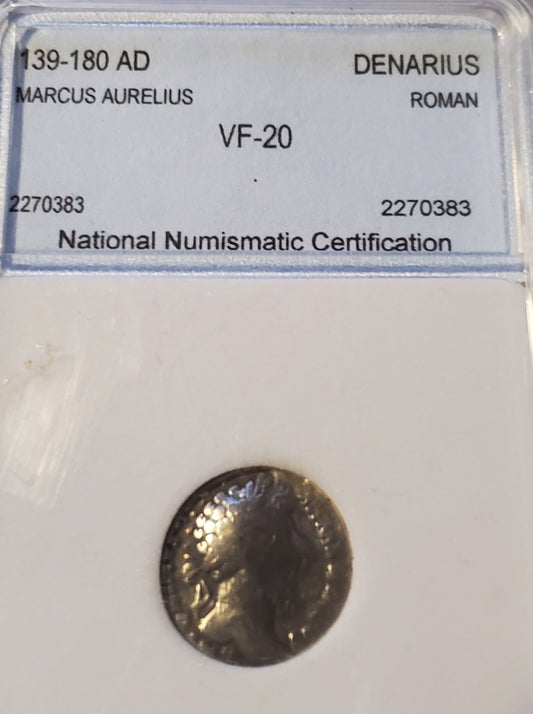 139-180 AD Marcus Aurelius Ancient Roman Silver